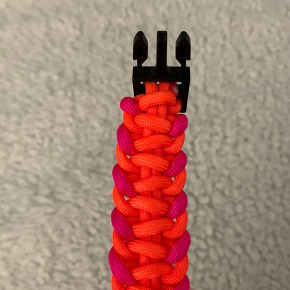 Orange and Pink Paracord Bracelet - Picture 10 of 13